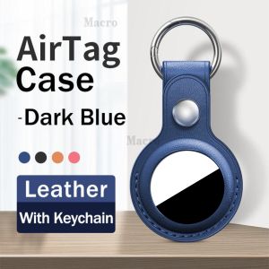 Leather Case For AirTag Locator Tracker Air Tag With Keychain Anti-lost Cover Casing Airtags Holder Top Sale