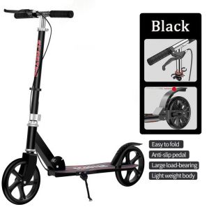 【SG Seller】Scooter Collapsible adult/child scooter height adjustable with 8-inch wheels scooter portable two-wheeled scooter with dual brakes