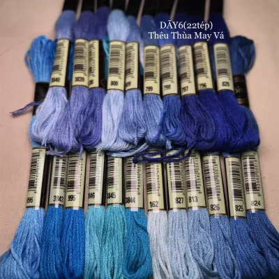 [AIRO 20 DÃY] chỉ thêu cotton theo dãy - có tổng cộng 20 dãy mỗi dãy số lượng tép chỉ khác nhau
