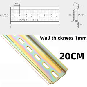 【10Pcs】20/30/50cm Grooved Metal DIN Rail for Circuit Breaker & Relay Mounting