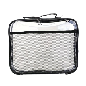 IVAOU ถุงซิปซิป ถุงเก็บตาข่าย PVC ใส จุได้มาก กันน้ำกันน้ำได้ กระเป๋าเก็บเครื่องสำอาง กระเป๋าเครื่องอาบน้ำ ลำลองแบบสบายๆ ถุงบรรจุของเล่น เด็กๆเด็กๆ