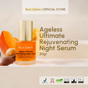 KEYOURA Ageless Ultimate Rejuvenating Night Serum 20 gr | Serum Pelembab Wajah Anti Aging Serum Mencerahkan Wajah mengandung Vitamin C