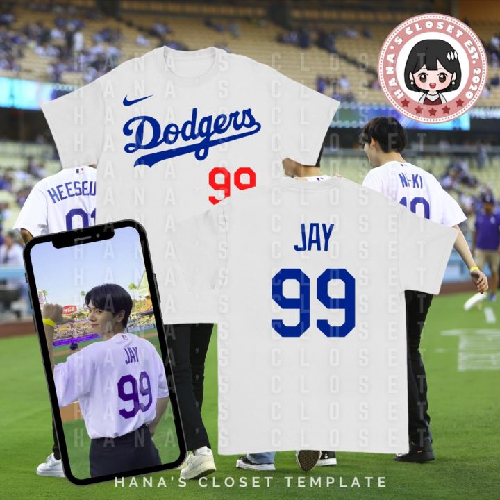 ️2024 ️ มีสินค้า 【ใหม่】Enhypen Dodgers Jersey Number เสื้อยืดแรงบันดาล ...