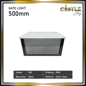 Modern Outdoor Gate Light Italy Branded Design Super Bigger Size for choose Full Outside Glass Stainless Steel Base