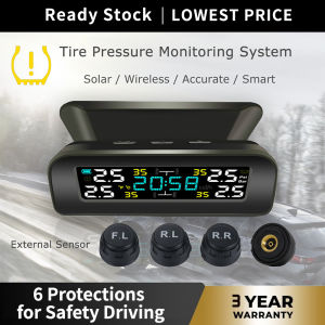 With Color Screen Tire Pressure Monitor System Solar LED Display Temperature Warning Solar 胎压监测器