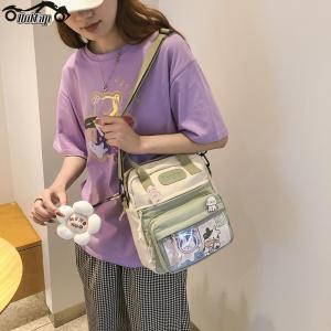 【New Arrival】 Casual Fashion Kawaii Backpack with Kawaii Pins And Accessories Teens Schoolbag 10.23x9.44x3.54in Japanese Style Backpack with Zipper for Outdoor Gift