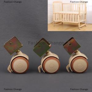 [COD] Fashion Change 4Pcs Furniture Crib Swivel Casters Cabinet Wheels With Brake Nylon Furniture Support Leg For Chairs Baby Bed Trolley