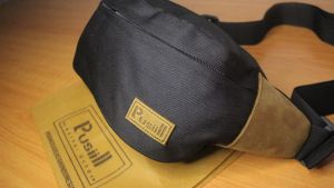 Waistbag Brand Lokal Pusiill/ Bahan Cordura Nylon Kombinasi Kulit Asli/Tas Selempang Pria&Wanita/Tas Pinggang MODEL R01