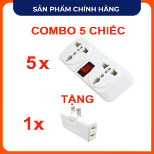 COMBO MUA 5 TẶNG 1- Ổ CẮM (PHÍCH CẮM) CHUYỂN ĐỔI CHIA 2 Ổ KÈM CÔNG TẮC THAILAND AW2A