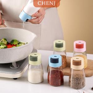 [COD] CHENJ ขวดแก้วใสแบบกดสำหรับใช้ในครัว1ชิ้น0.5กรัมขวดเครื่องปรุงขวดควบคุมเกลือ