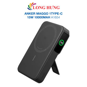 Sạc dự phòng Anker MagGo 1Type-C 15W 10000mAh A1654 - Hàng chính hãng - Dung lượng 10000mAh công nghệ sạc không dây sạc cực nhanh 15W ổn định và tản nhiệt vượt trội