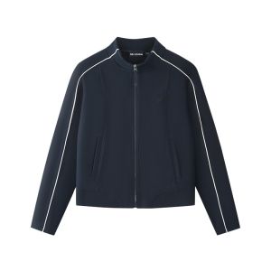 FILA FUSION Women Sports Knit Long‑sleeve Jacket Trendy Knit Casual Sports Simple Stylish T11W645502F