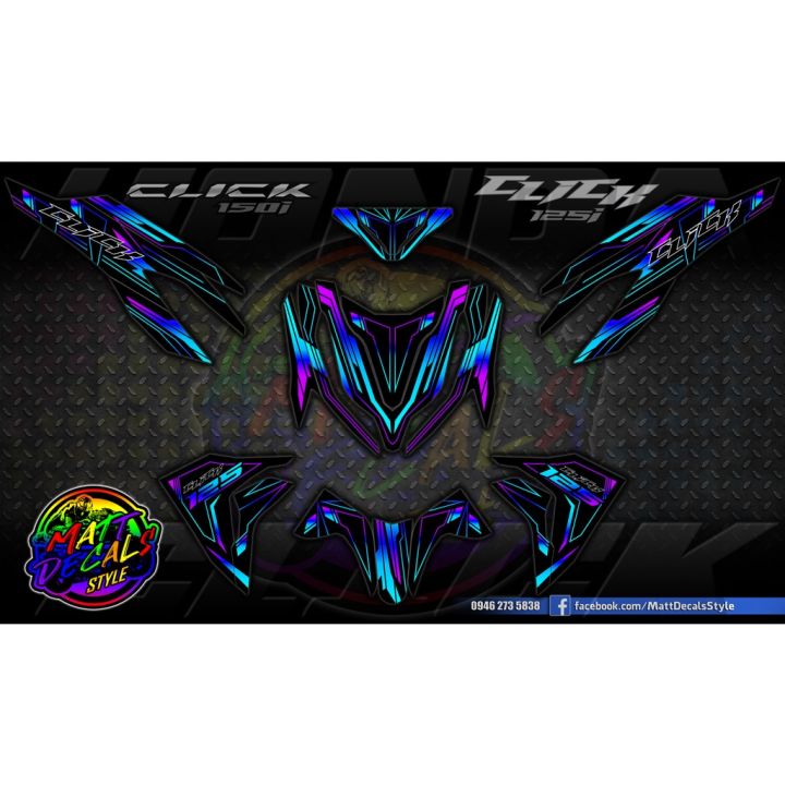 立即发货 Honda Click 125i V2 Decals Racing Concept RC103