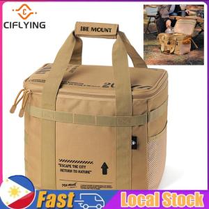 20 L Cookware Storage Bag Portable Gas Tank Tableware Box with Handle Large Capacity for Beach Picnic Road Trip Travel