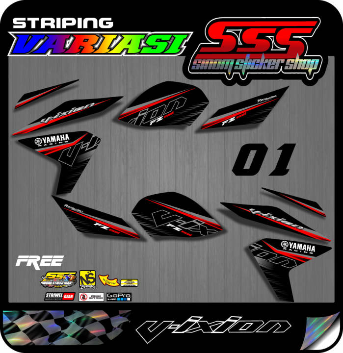 Stiker Striping Hologram Yamaha New Vixion Lighting (NVL) VX-01