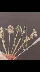 Retro Chinese Style Tassel Hair Clip For Women Hair Stick Pins Flower Handmade Hairpins Charm Jewelry Accessories Hair Ornaments