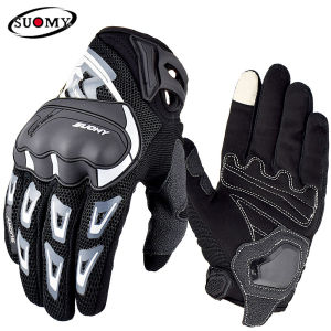 310Suomy Summer Motorcycle Gloves Full Finger Motorbike Gloves Breathable Women Men Pink ATV Rider Glove Moto Guantes Motos Sports