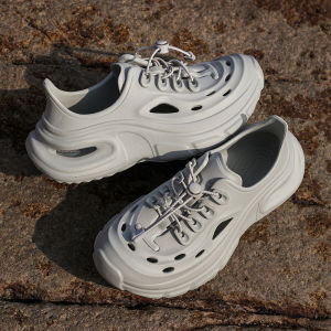 [Free Shipping] Fengrunjia 2025 Summer New MenS Breathable Perforated Shoes Thick-Soled Driving Sandals Outdoor Beach MenS Shoes MenS Shoes