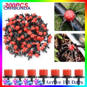 200Pcs 8 Hole Irrigation Sprinkler Adjustable Garden Micro Drip Irrigation System Irrigation Nozzle for Watering System