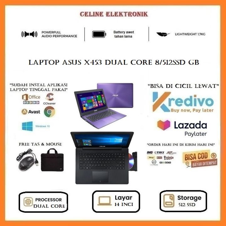 Laptop ASUS X453/DUAL CORE/8GB/512 SSD GB/Win 10/14\
