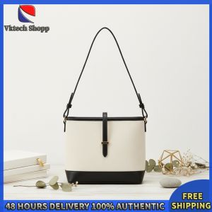 Vktech Stylish Vintage Bucket Bag for Women Spacious Crossbody Shoulder Bag for Work and Travel in Fall