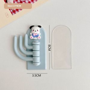 PaulWeekend Creative Cartoon Triple Hook Cute Wall Mount Key Holder for Home Decor