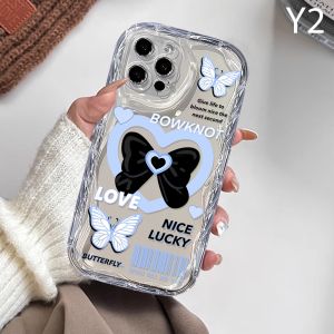 LvCase Casing hp Realme note 60 50 C63 C65 C51 C53 C55 C31 C20 C30 C17 C35 C31 C12 10 5 9i 6 8i 8Pro 8 5i 7i 5 6i 6s C11 C21Y C25Y C15 C17 C2 C20A C3 Lanyard Pearly Bracelet Blue and White Flowers and Lucky Love Bow 3D Soft Wave Edge Clean TPU SoftCase
