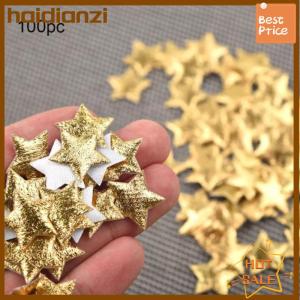 haidianzi 100Pcs Stars for Christmas Party Decor Foam Fabric Stars DIY Scrapbook Cards Ornaments Embellishments Accessory
