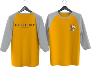 Kaos Atasan Wanita sablon Destany / Kaos raglan Wanita Lengan 3\4/ Kaos Cewek/ Kaos Oblong/ Baju Kaos Tshirt/ Tshirt wanita/ Tshirt cewek/ Baju Wanita