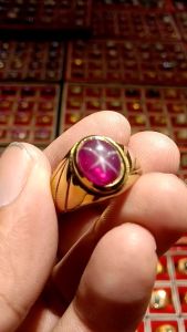 CINCIN BATU PERMATA RUBY AMERICAN STAR KRISTAL