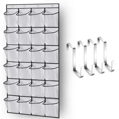 Rak Sepatu Premium 24 Grid Gantung Dinding Tahan Air - Organizer Storage Gatungan Pintu Sepatu Gantung Dinding