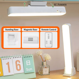 Table Lamp 3 Colour Meja Lampu USB LED Light Rechargeable Portable Magnetic Study Work Desk Lamp with Remote Control台灯臺燈