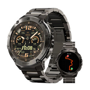 HIDAMEL T3E GPS Smart Watch For Men Compass Altimeter Altitude Stainless Steel Shell 5ATM IP69K Waterproof 470mAh AMOLED Watches