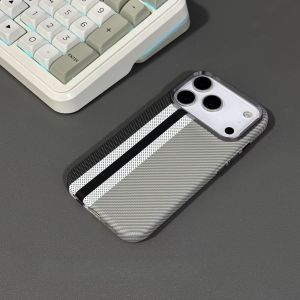 Phone Case Magnetic Cover for iPhone 17 Pro Max 16 15 Carbon Color Relief Hard PC Shell For MagSafe Back Cover Camera Lens Coque