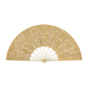 Foldable Glittering Plastic Hand Fan Performances Accessories For Dance Practice Or Cultural Event Easy Carry Design