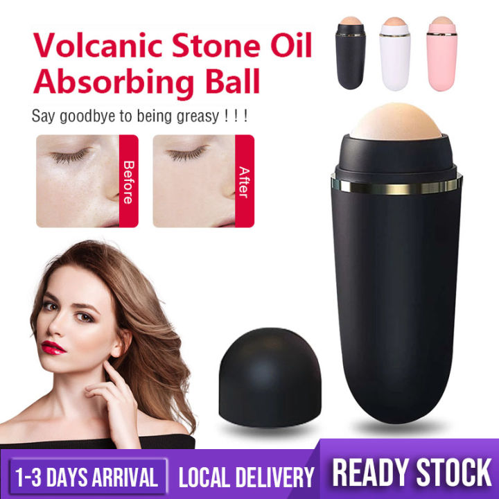 Face Oil Absorbing Roller Natural Volcanic Stone Oil Absorber T Zone Oil Removing Rolling Stick 5304