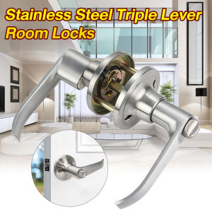 Door lock set ENTRANCE Lever Wave Handle Knob three-prongHandle Door Knob Set (3 KEYS INCLUDED)