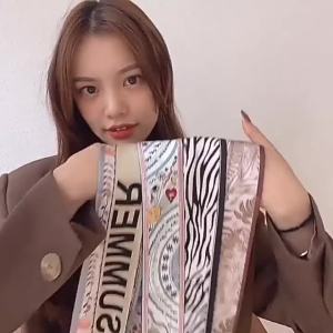 Korean Style Printed Silk Scarf Headband: SP0489