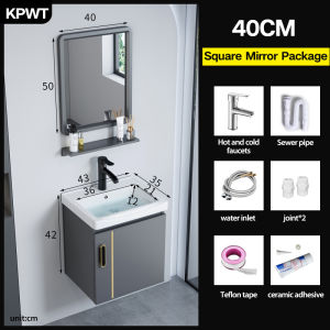 KPWT Bathroom cabinet bathroom lavatory mirror cabinet aluminum bathroom cabinet organizer 40cm/50cm/60cm
