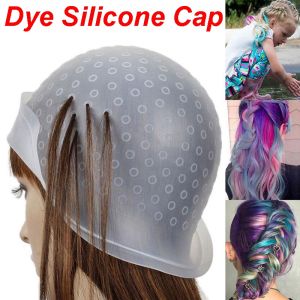 Pro Salon Dye Silicone Cap Hair Salon Color Coloring Highlighting Reusable Set Frosting Tipping Silicone Highlight Cap Silicone Frost Cap