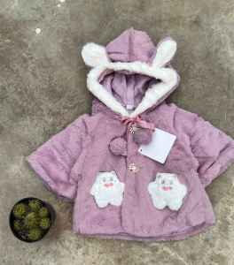 Jaket Bulu Topi Anak Usia 1–3 Tahun – Super Gemoy & Hangat!