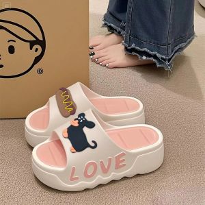 New Summer Thick-Soled WomenS High-Heeled Indoor Home Fashion Bowknot Bathroom Sandals Suitable For Outdoor Wear In Summer