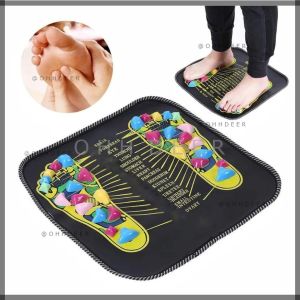 OHHDEER Square Foot Massage Mat Pebble Road Acupressure Mat Walk Stone Leg Pad Home Massage Mat