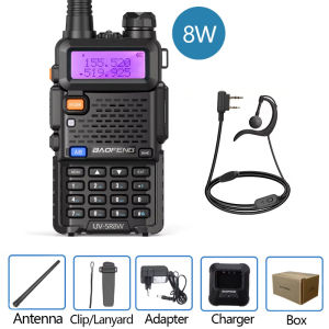 【COD】HT BAOFENG UV5R Walkie Talkie UV 5R 5W 128CH UHF+VHF Dual Band Handy Talkie Radio Walkie Talkie