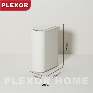 PLEXOR Automatic Motion Sensor Bathroom Trash Can with Lid 13L/25L Touchless Trash Bin Smart Plastic Slim Garbage Can Small White Wastebasket for Toilet Office Bedroom Living Room