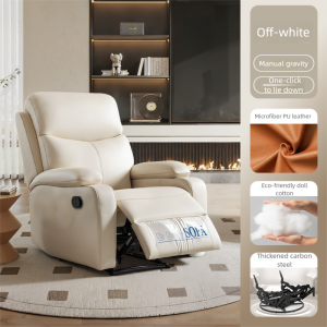 Manual Recliner Single Seat Sofa Lazy Chair Leisure Sofa Bed Adjustable Reclining Lie Down Sleep Living Room Bedroom