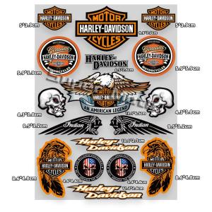 Harley Retro Motorcycle Reflective Stickers Helmet Fuel Tank Car Decorative Headlight Glass Cover Waterproof Decal For Harley Davidsons Touring Electra Glide Ultra Road King Triumph