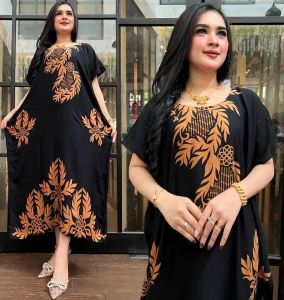 BISA COD - Daster Batik Kalong Kencana Wungu Jumbo LD 120 Motif ABAYA Terbaru  // Model Kelelawar //  Santung Rayon lembut nyaman di pakai // Pakaian Wanita sehari - hari // Gaun tidur // Bisa COD