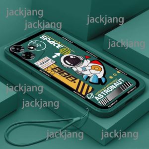 Casing INFINIX HOT 30  Phone case Planet astronaut straight edge silicone TPU phone case send same color lanyard