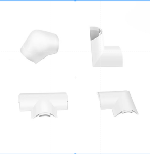 【KEVE】Self-Adhesive Raceway Wall Cord Duct Cover Cable Duct/Trough PVC Anti-Stepping Surface-Mounted Wood Grain Ground Trunking Semicircle Trunking Arc Tread-Resistant Grooved Floor Trunking Arc Trunking